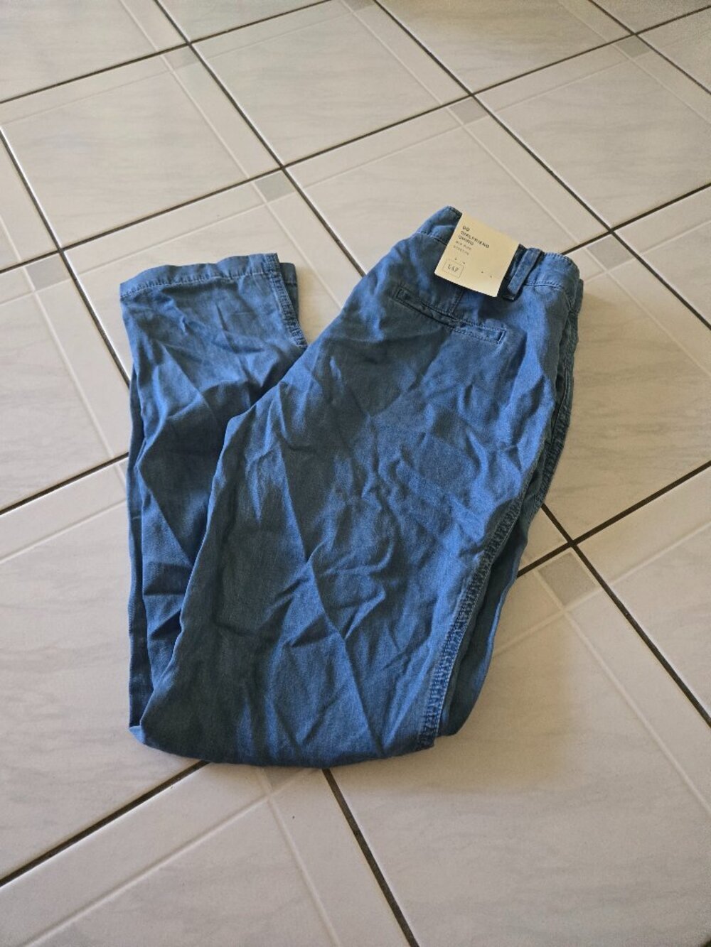 NWT Gap Girlfriend Chino Pants Chambray 00